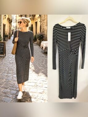 ✨ Gilli Boutique Twist-Waist Maxi Dress - Size Small - New ✨